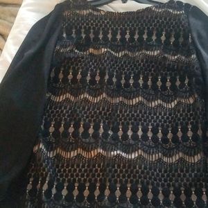 NWT black and nude lace dress.